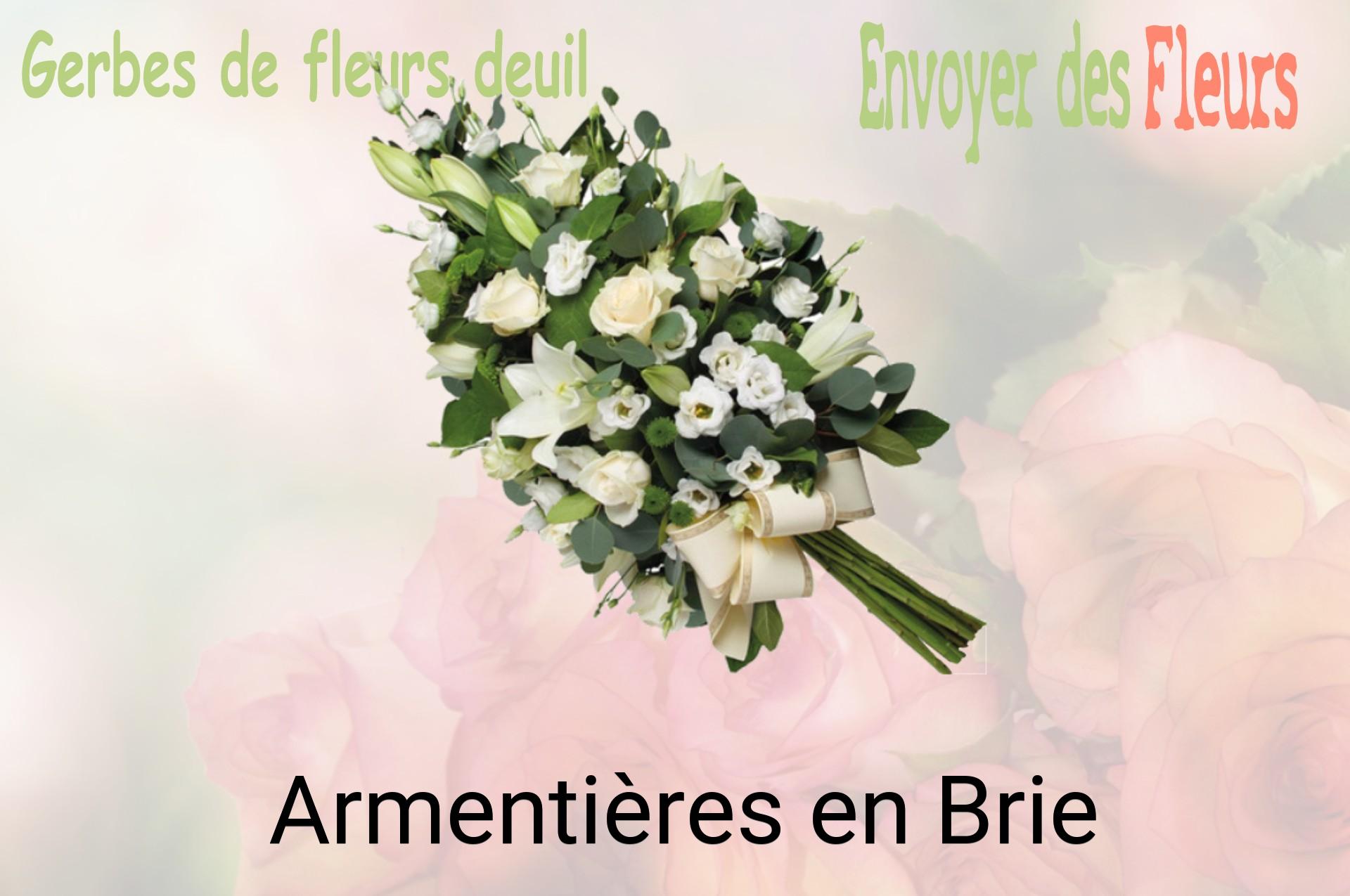 Gerbe de fleurs de deuil livrée à Armentières-en-Brie